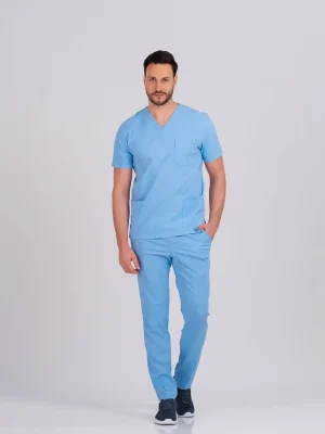 Muške Pantalone Super Stretch - Sky blue